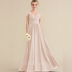JJ's House Elina A-line Chiffon Dress #144737 Blushing Pink